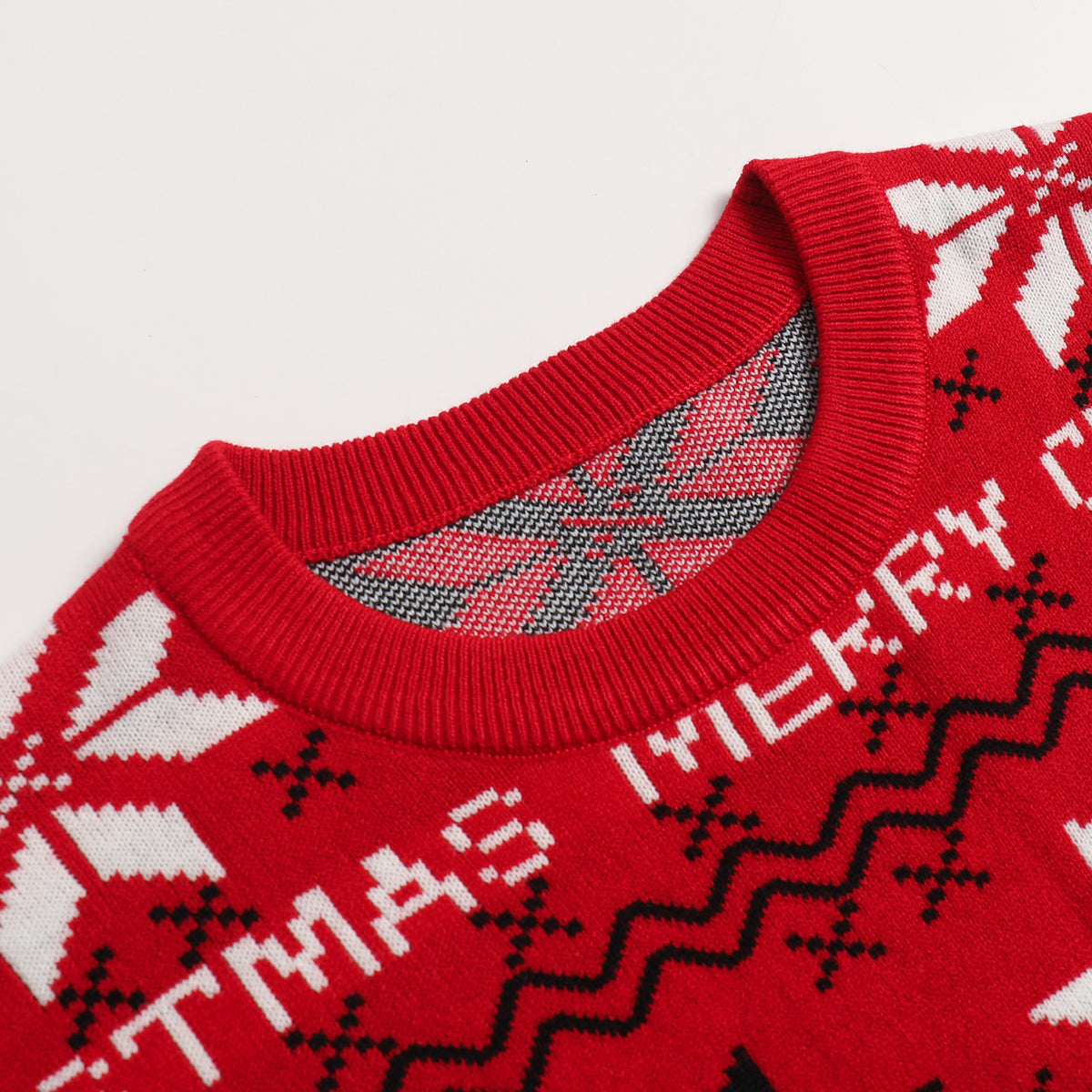 Nordic Star Snowflake Crewneck Sweater - Red - 2