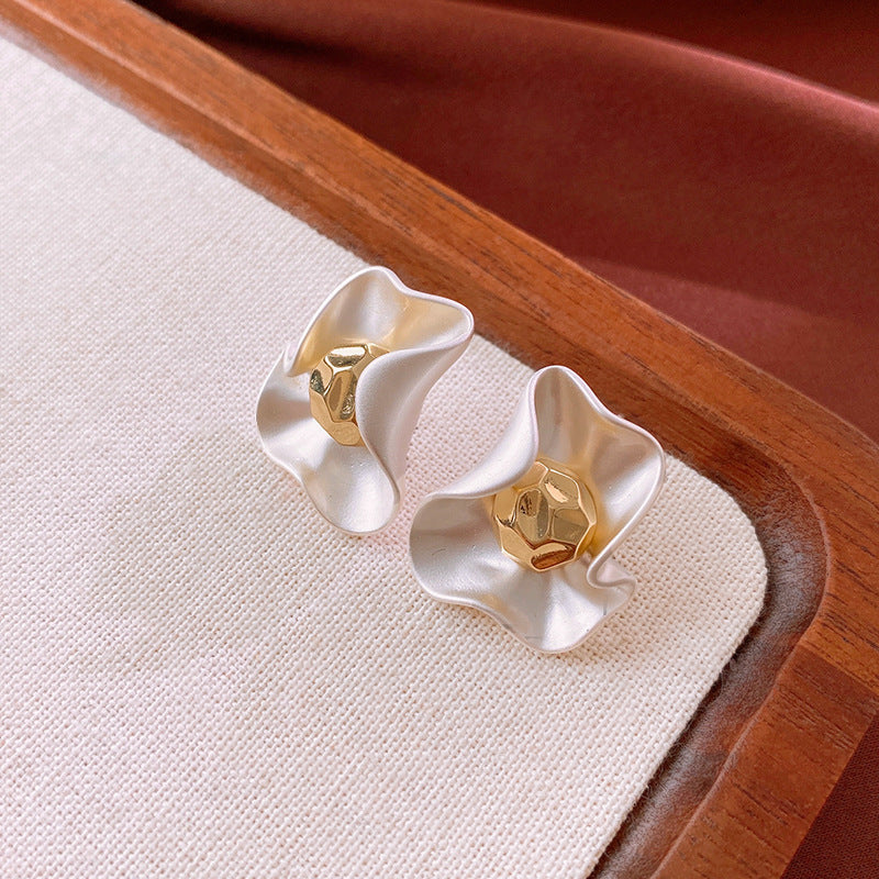 Pearlescent Petal Stud Earrings - Color - 1