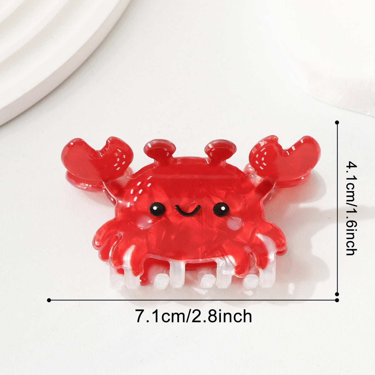 Sea Creature Hair Claw Clip Starfish Crab Turtle - Crab