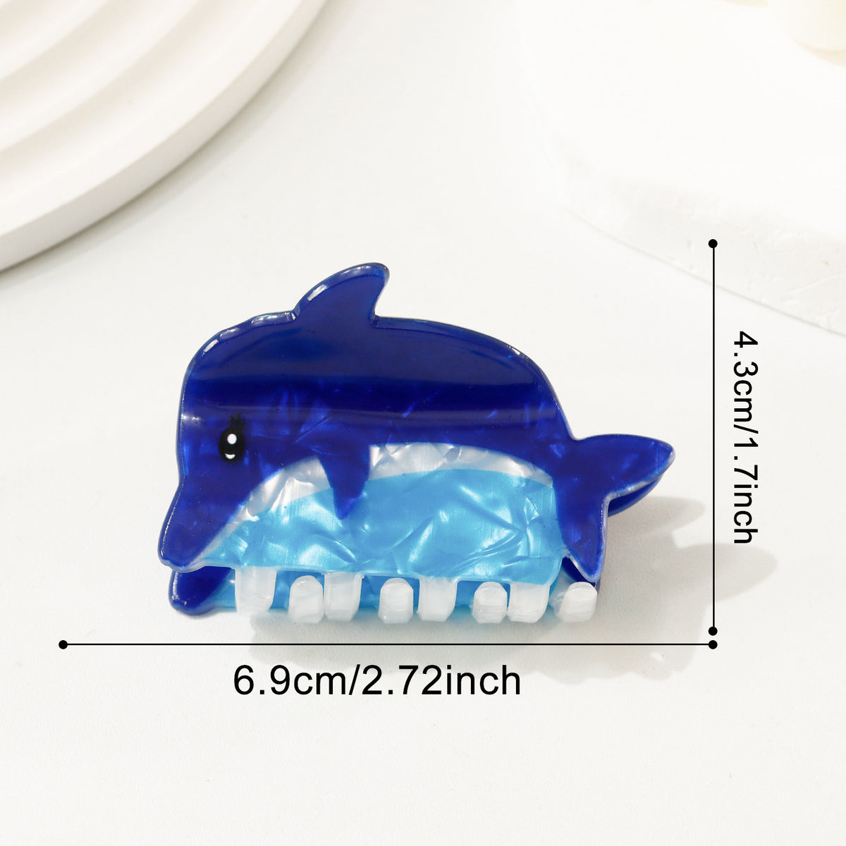 Sea Creature Hair Claw Clip Starfish Crab Turtle - Dolphin