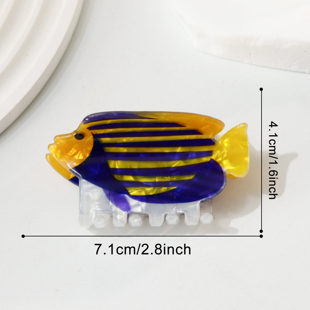 Sea Creature Hair Claw Clip Starfish Crab Turtle - Fish