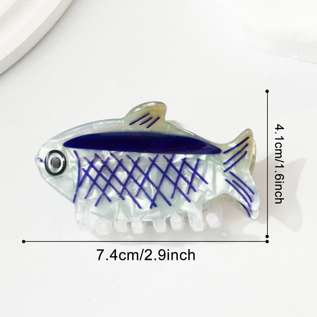 Sea Creature Hair Claw Clip Starfish Crab Turtle - Sardine