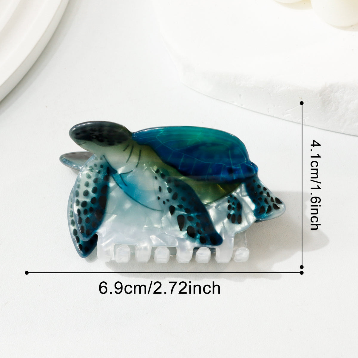 Sea Creature Hair Claw Clip Starfish Crab Turtle - Turtle