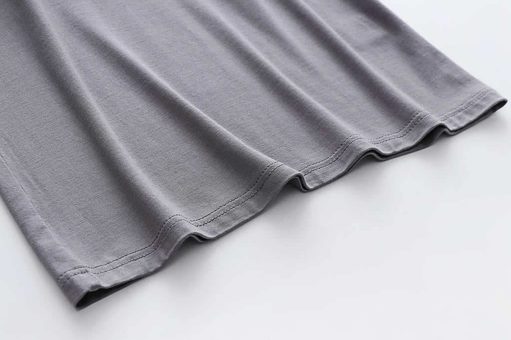 Scoop Neck Modal Tank With Built In Bra - Gray - 6