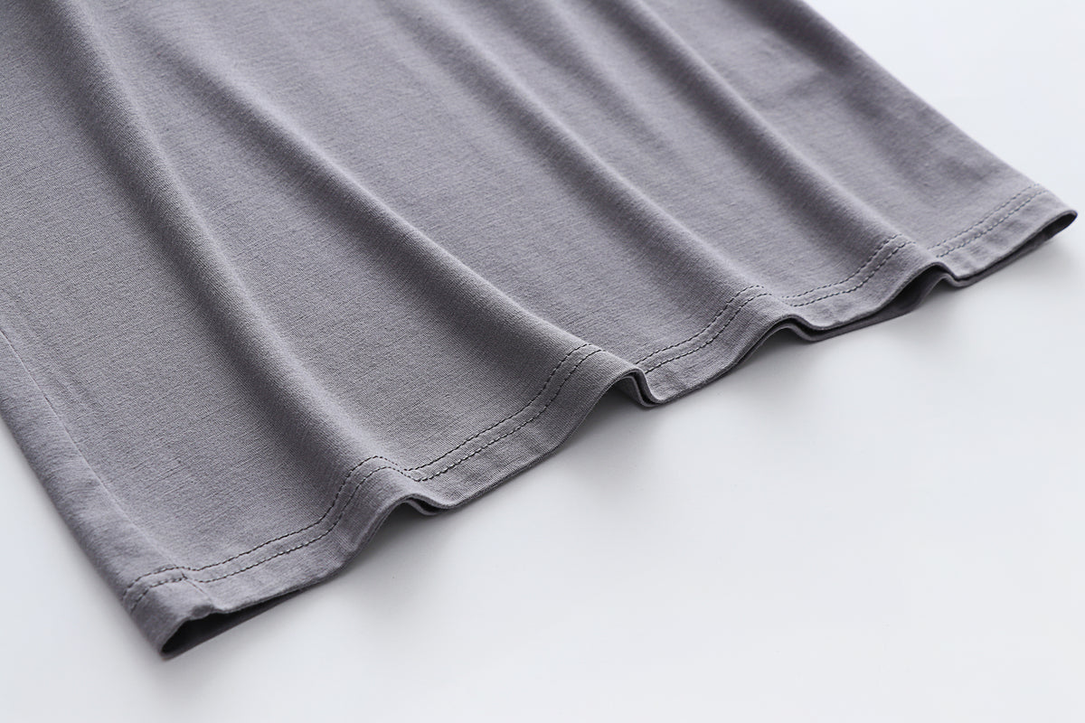 Scoop Neck Modal Tank With Built In Bra - Gray - 6