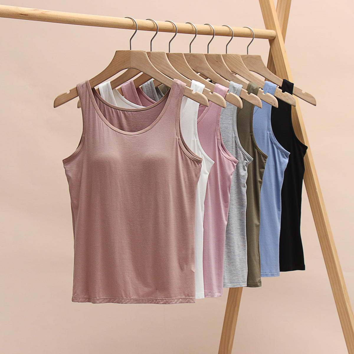 Scoop Neck Modal Tank With Built In Bra - view 1