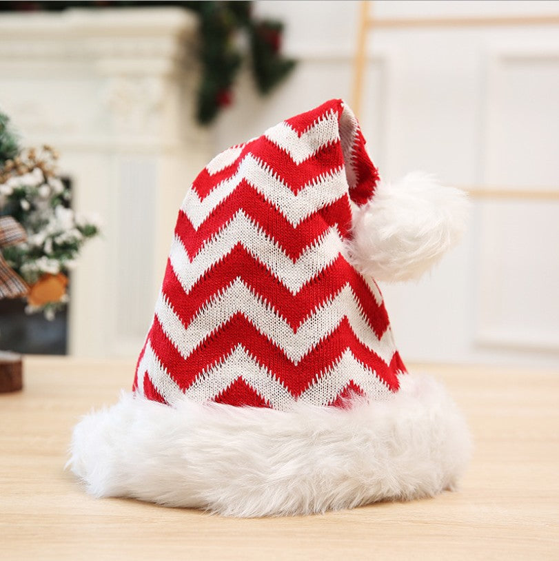 Christmas Fair Isle Pom Pom Knit Beanie - Red