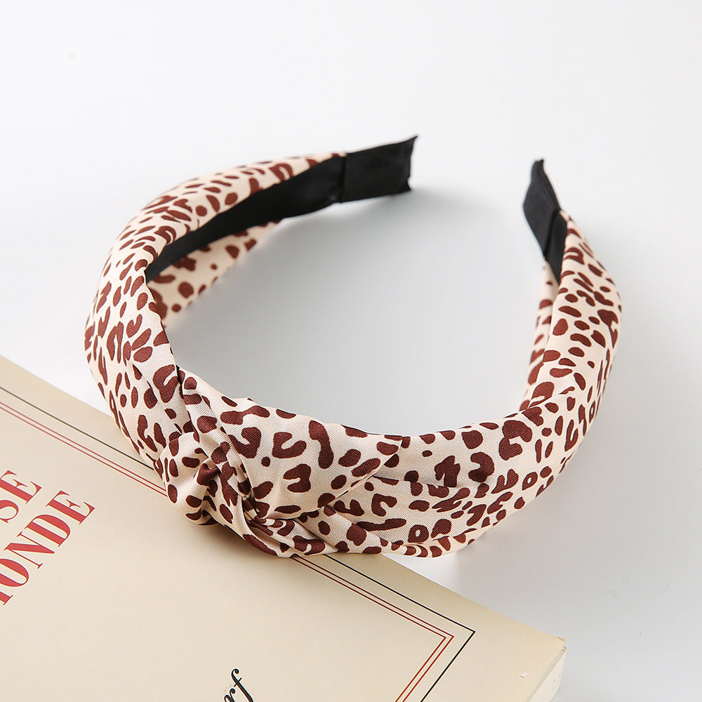 Wide Knotted Fabric Headband - Color_04