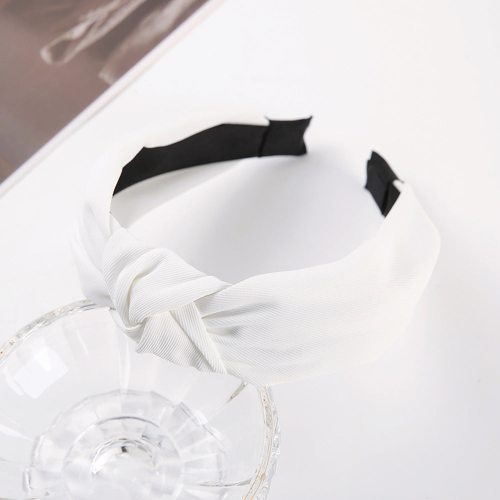 Wide Knotted Fabric Headband - Color_05