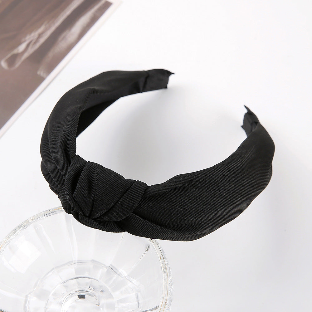 Wide Knotted Fabric Headband - Color_06