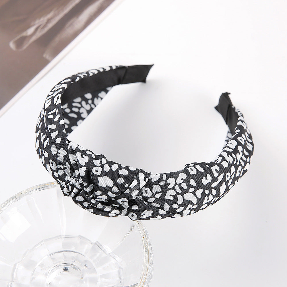 Wide Knotted Fabric Headband - Color_08