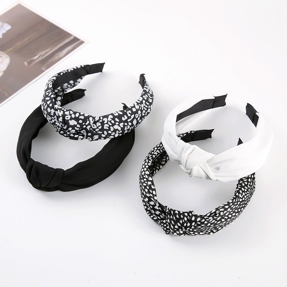 Wide Knotted Fabric Headband - view 1