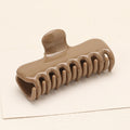 Minimalist Rectangle Claw Hair Clip for Easy Updos - Light_Brown