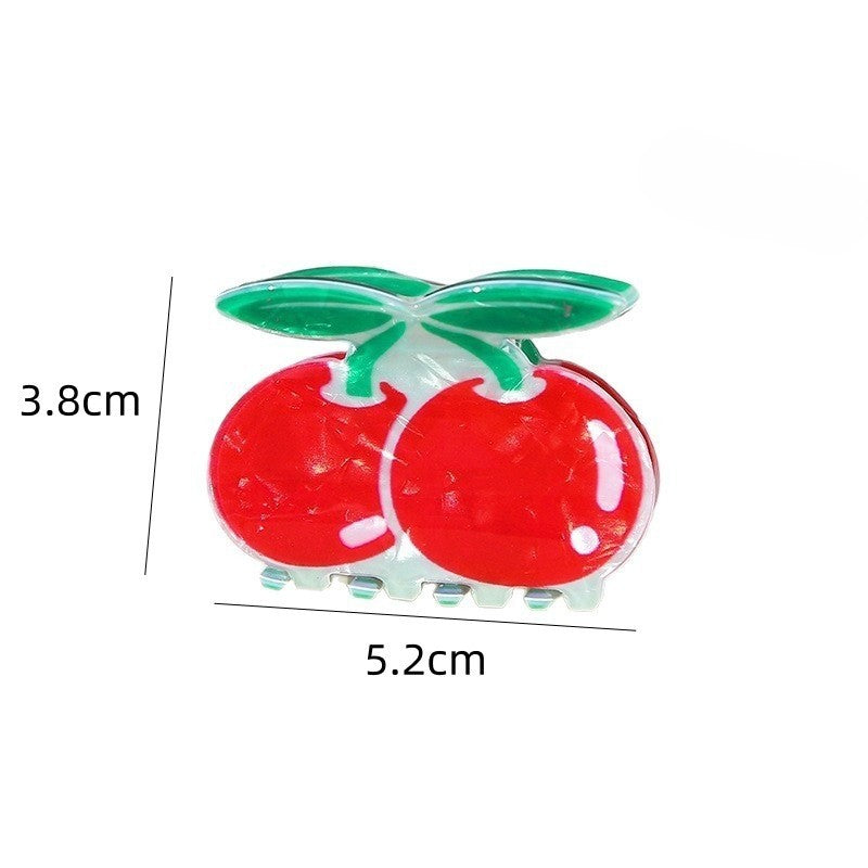 Fruit Shaped Acrylic Hair Claw Clips - Cherry