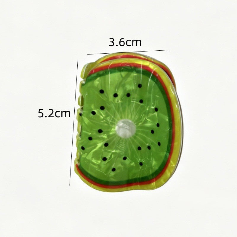 Fruit Shaped Acrylic Hair Claw Clips - Kiwi