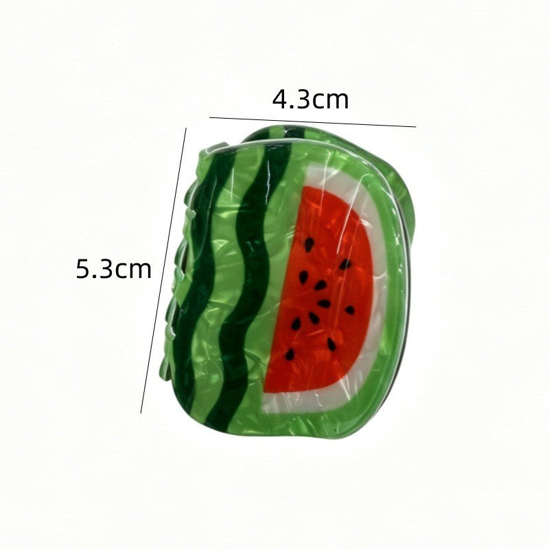 Fruit Shaped Acrylic Hair Claw Clips - Watermelon