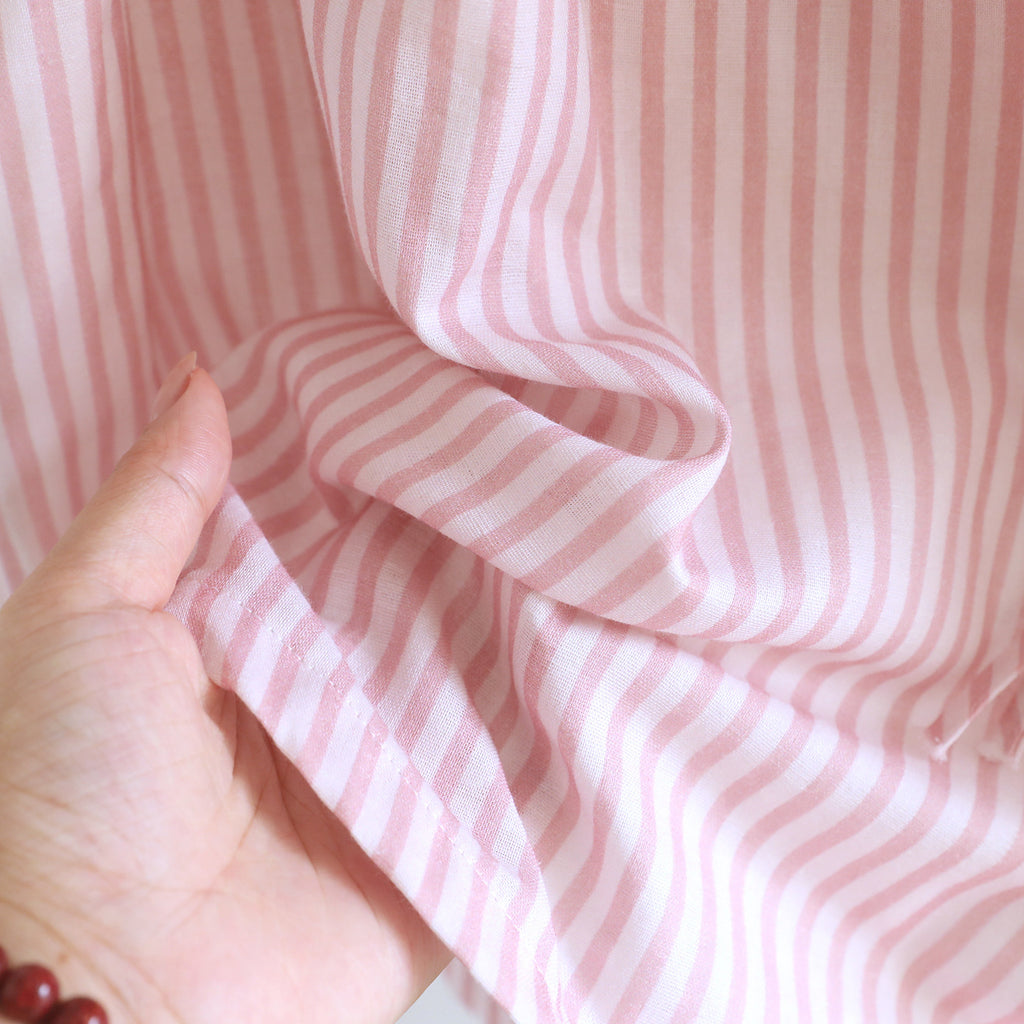 Striped Tie Neck Tank And Shorts Lounge Set - Pink - 8