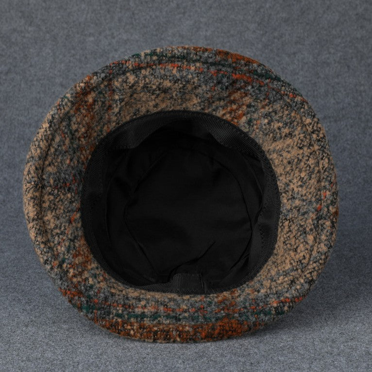 Plaid Bow Wool Bucket Hat - view 1