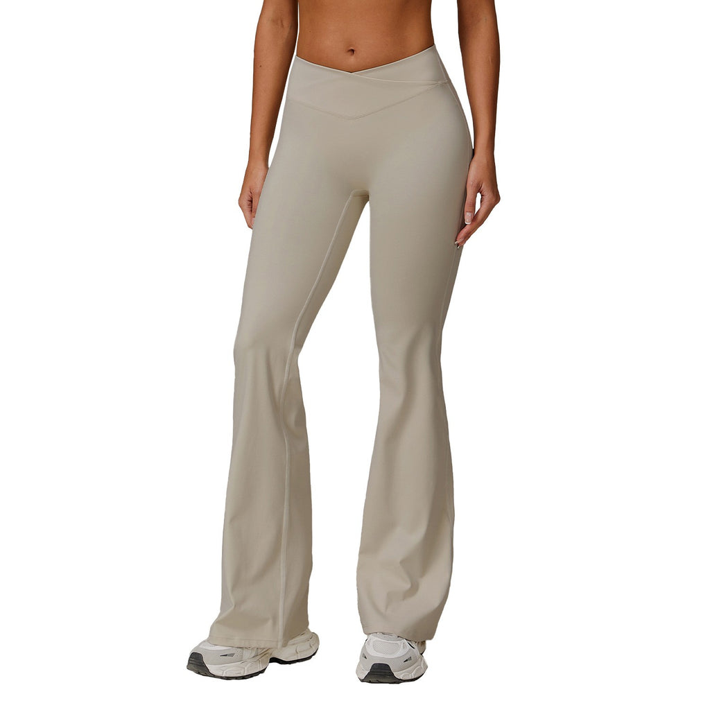 Scrunch Butt Crossover Waist Flare Yoga Leggings