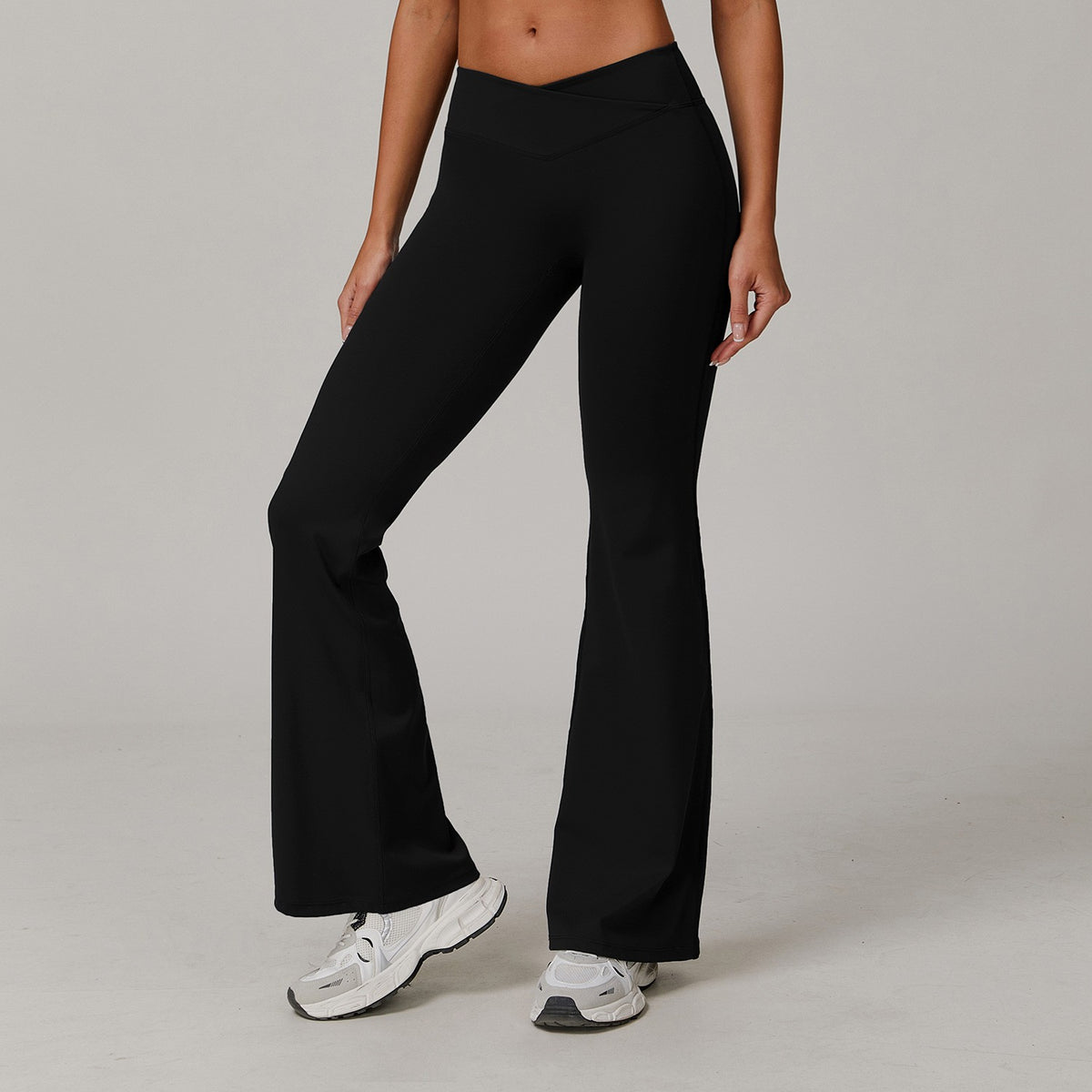 Scrunch Butt Crossover Waist Flare Yoga Leggings