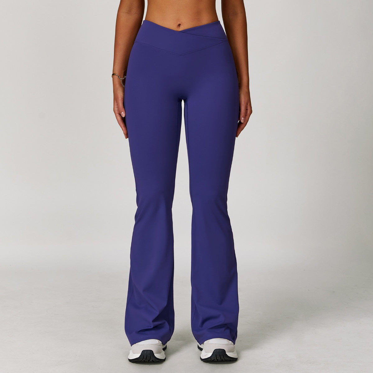 Scrunch Butt Crossover Waist Flare Yoga Leggings
