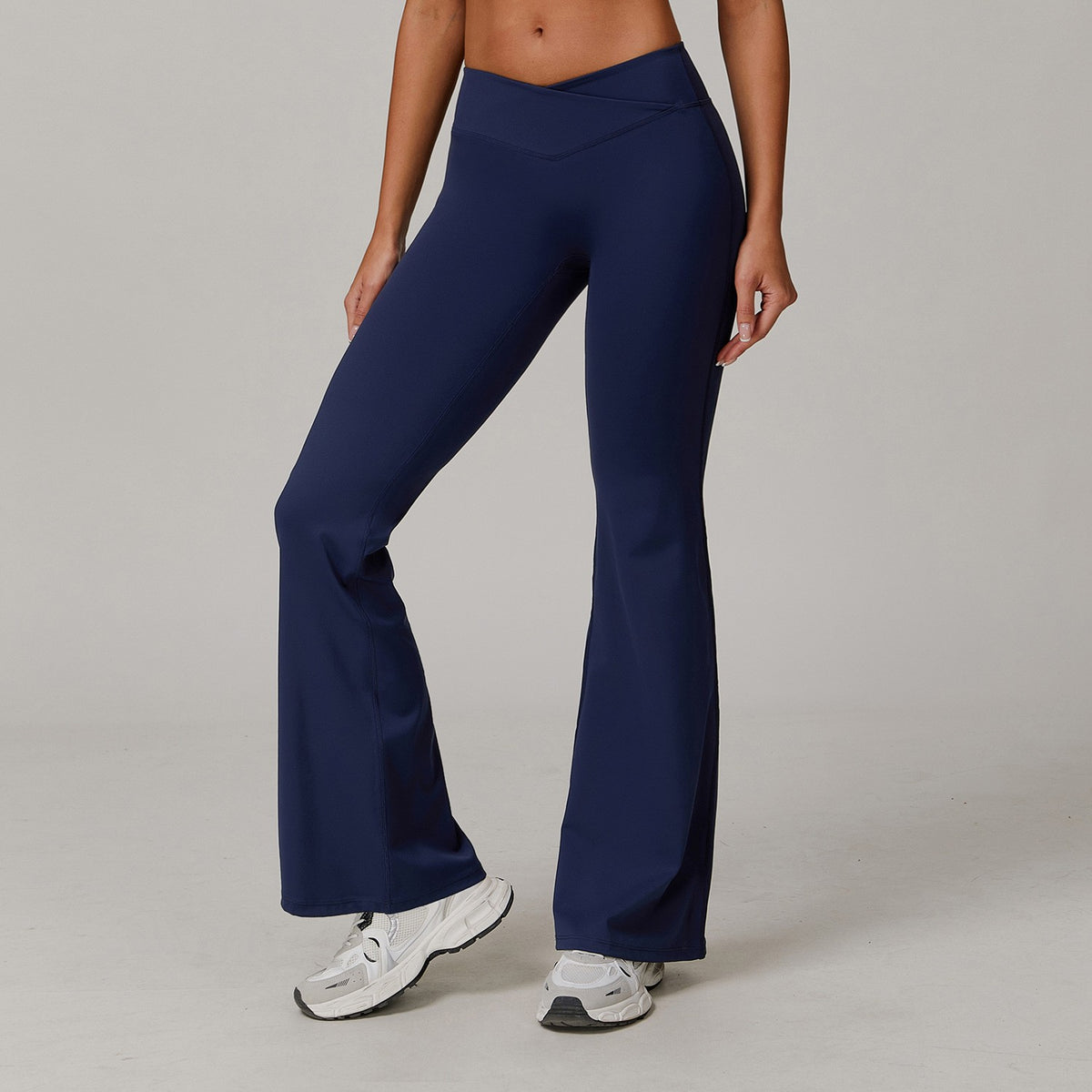 Scrunch Butt Crossover Waist Flare Yoga Leggings