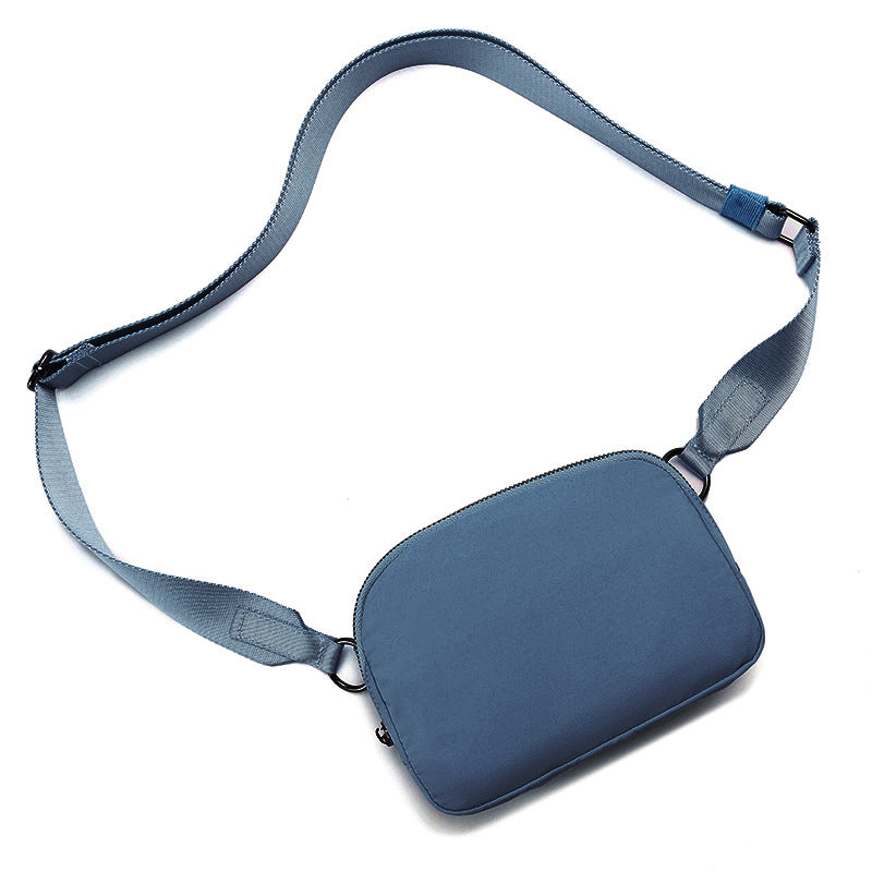 Adjustable Strap Nylon Sling Belt Bag - Navy