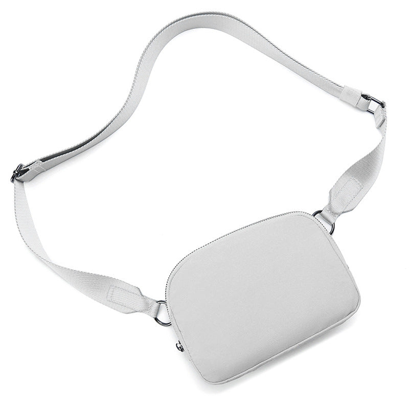 Adjustable Strap Nylon Sling Belt Bag - ash
