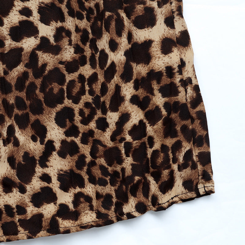 Leopard Print Accordion Pleat Maxi Skirt - Leopard - 5