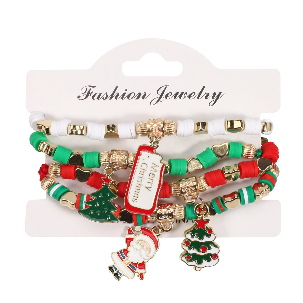 Festive Charm Adjustable Beaded Bracelet Set - Style_02