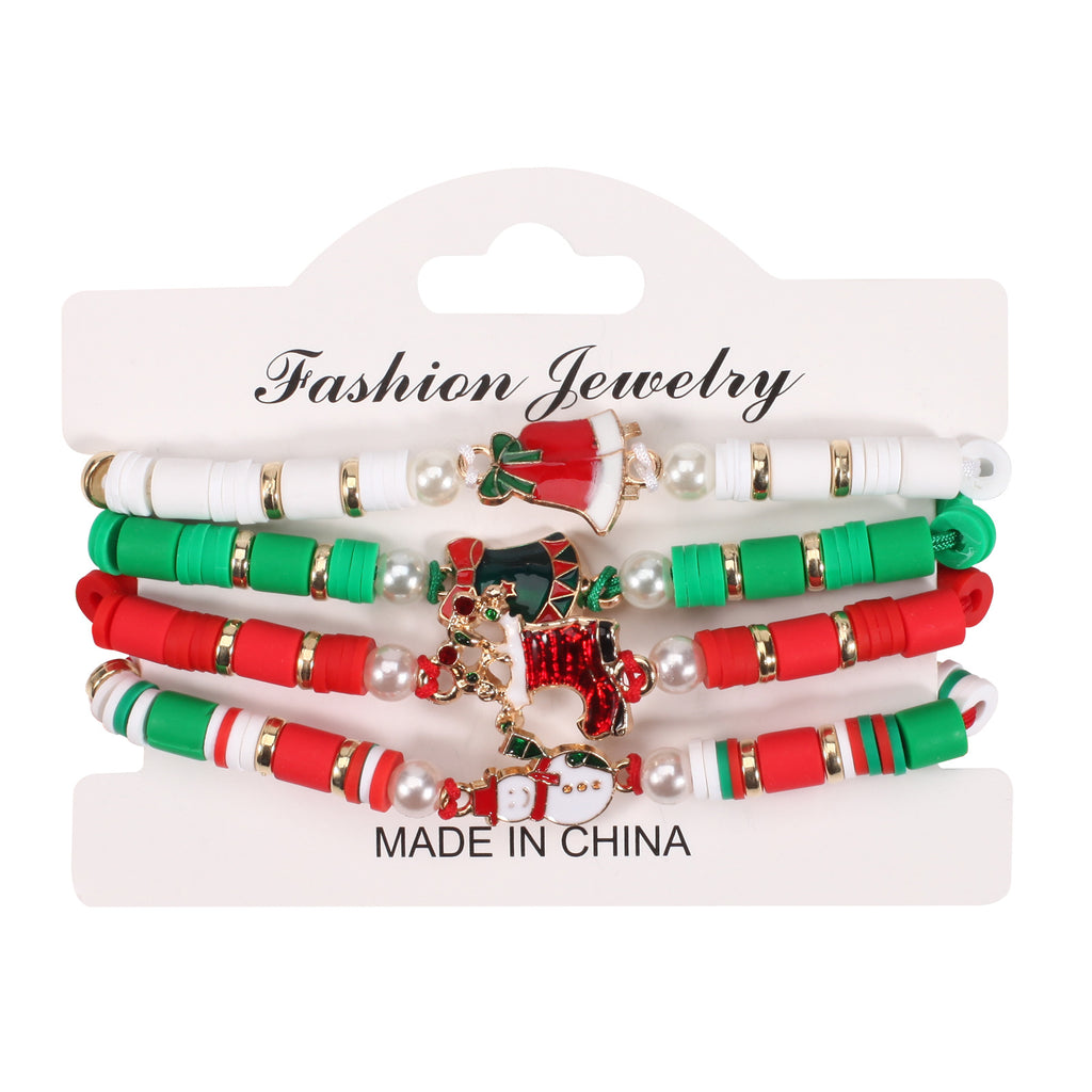 Festive Charm Adjustable Beaded Bracelet Set - Style_04