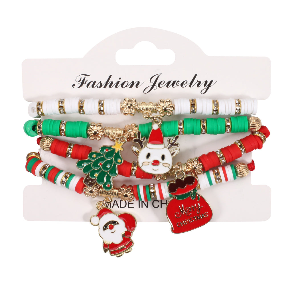 Festive Charm Adjustable Beaded Bracelet Set - Style_06