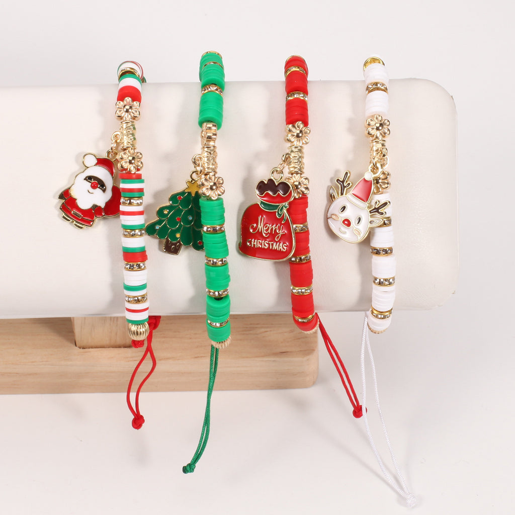 Festive Charm Adjustable Beaded Bracelet Set - view 1