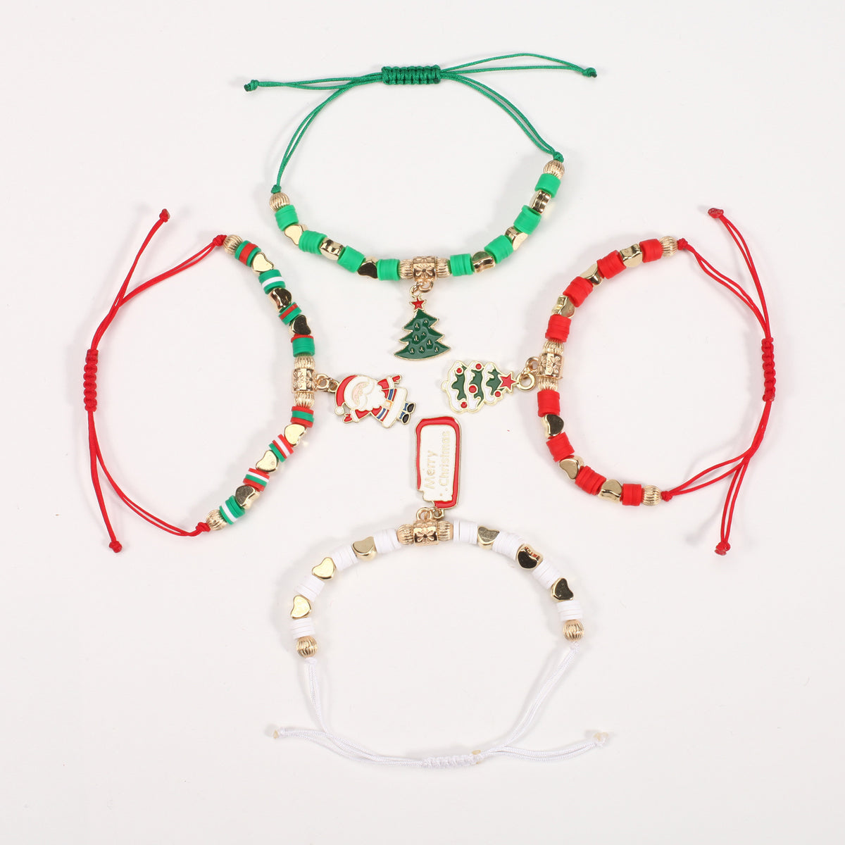 Festive Charm Adjustable Beaded Bracelet Set - view 5