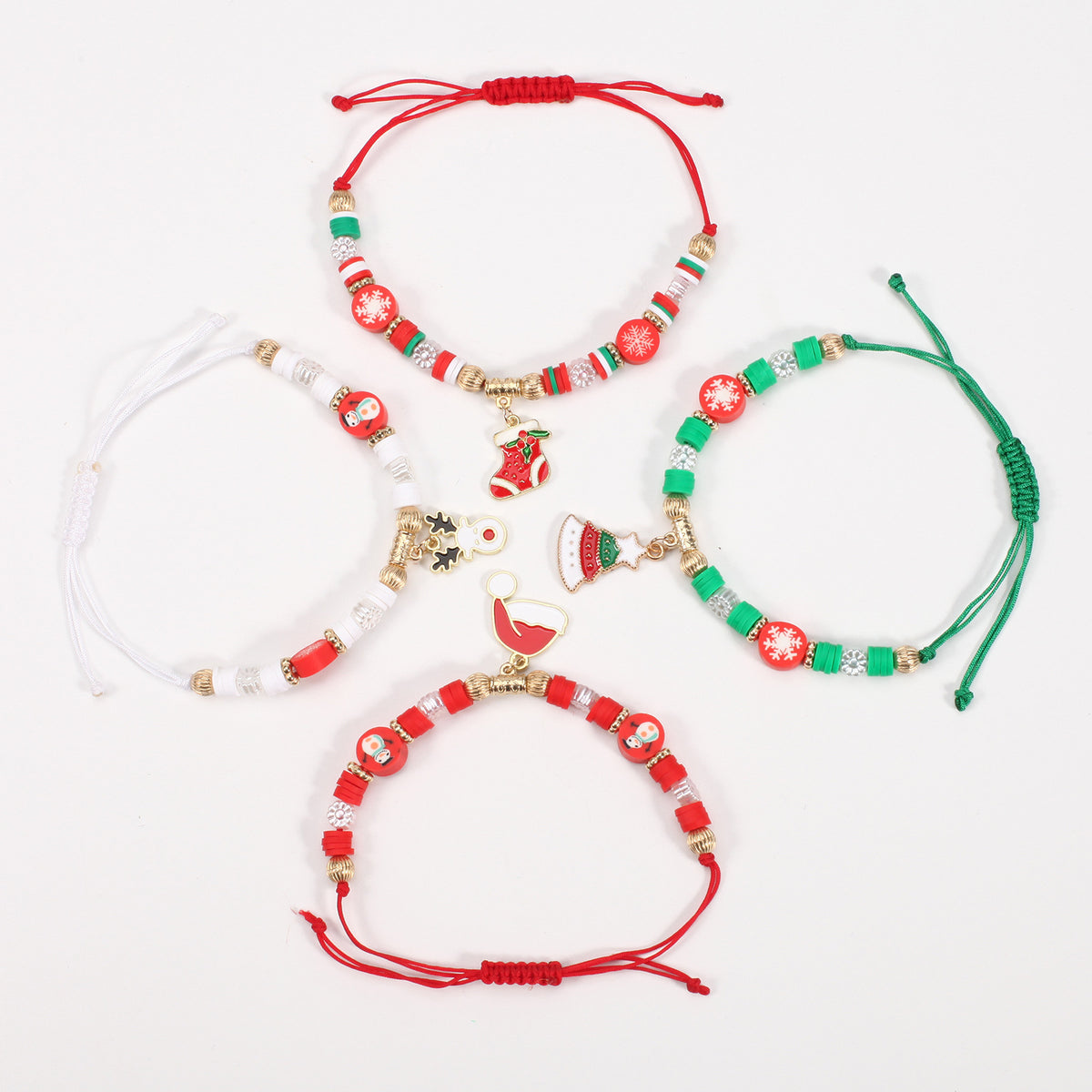Festive Charm Adjustable Beaded Bracelet Set - view 6