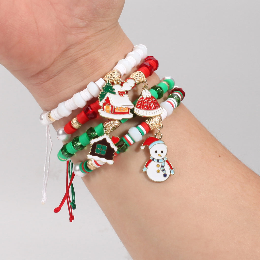 Festive Charm Adjustable Beaded Bracelet Set - view 7