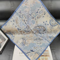 Vintage Paisley Medallion Bandana Head Scarf - LightBlue