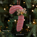 Plush Candy Cane Christmas Ornament with Jingle Bell - NO-3
