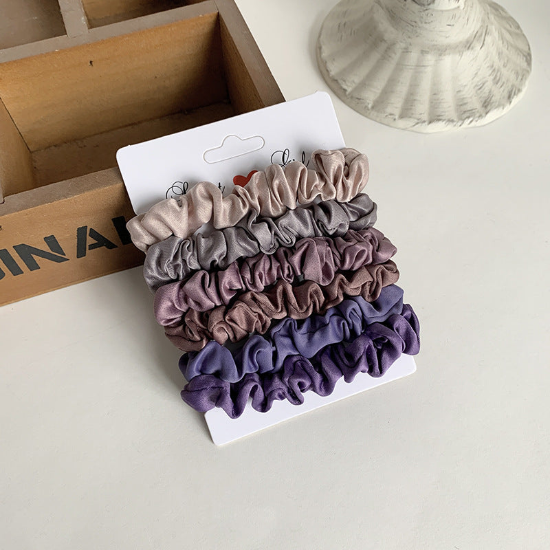 Petite Satin Scrunchie Set Of Six - NO_04
