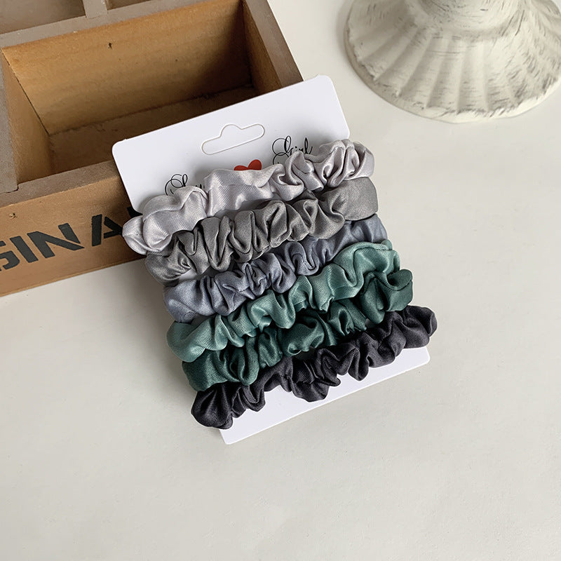 Petite Satin Scrunchie Set Of Six - NO_06