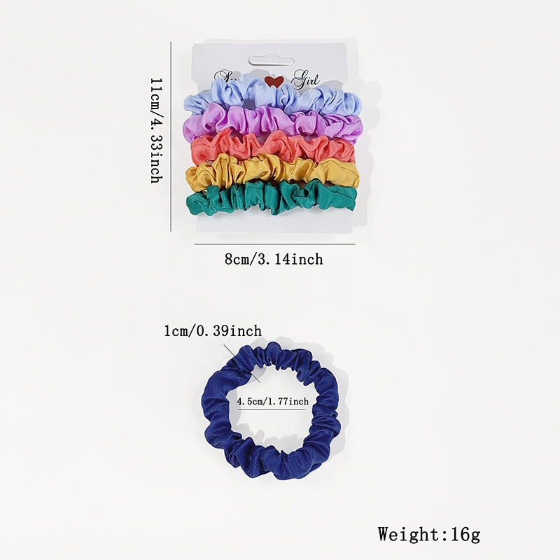 Petite Satin Scrunchie Set Of Six - view 1