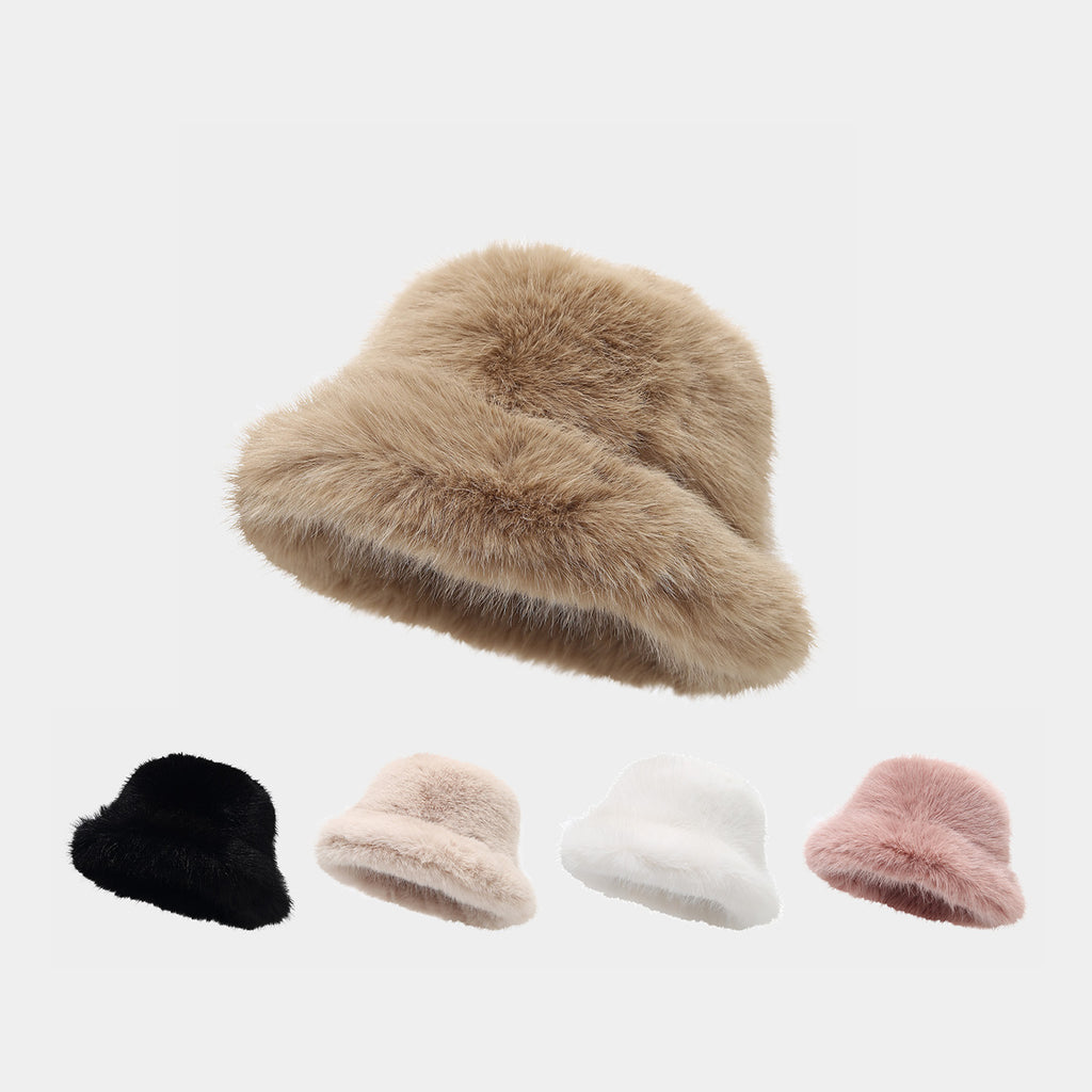 Cozy Faux Fur Bucket Hat for Cold Days