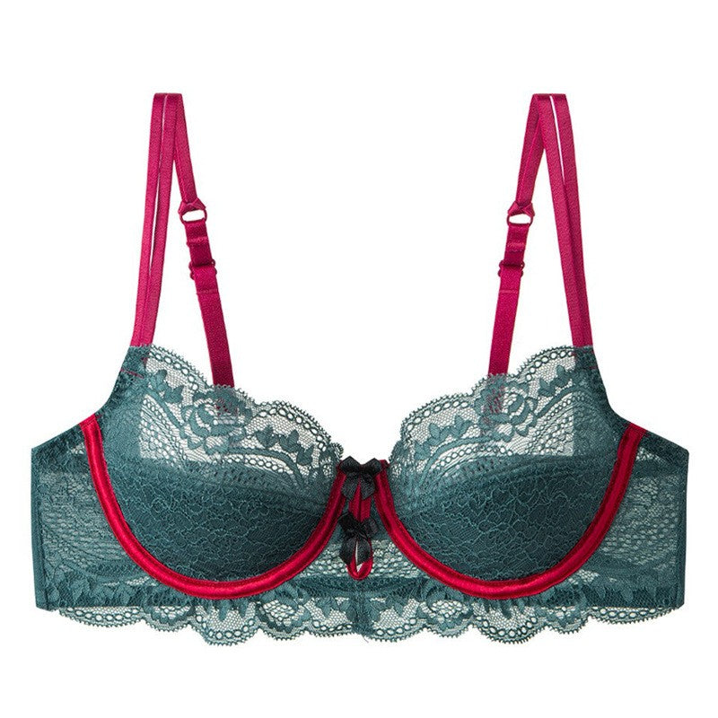 Scalloped Lace Bow Underwire Bra And Panty Set