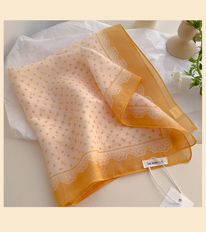 Sunlit Meadow Floral Neckerchief Scarf - view 3