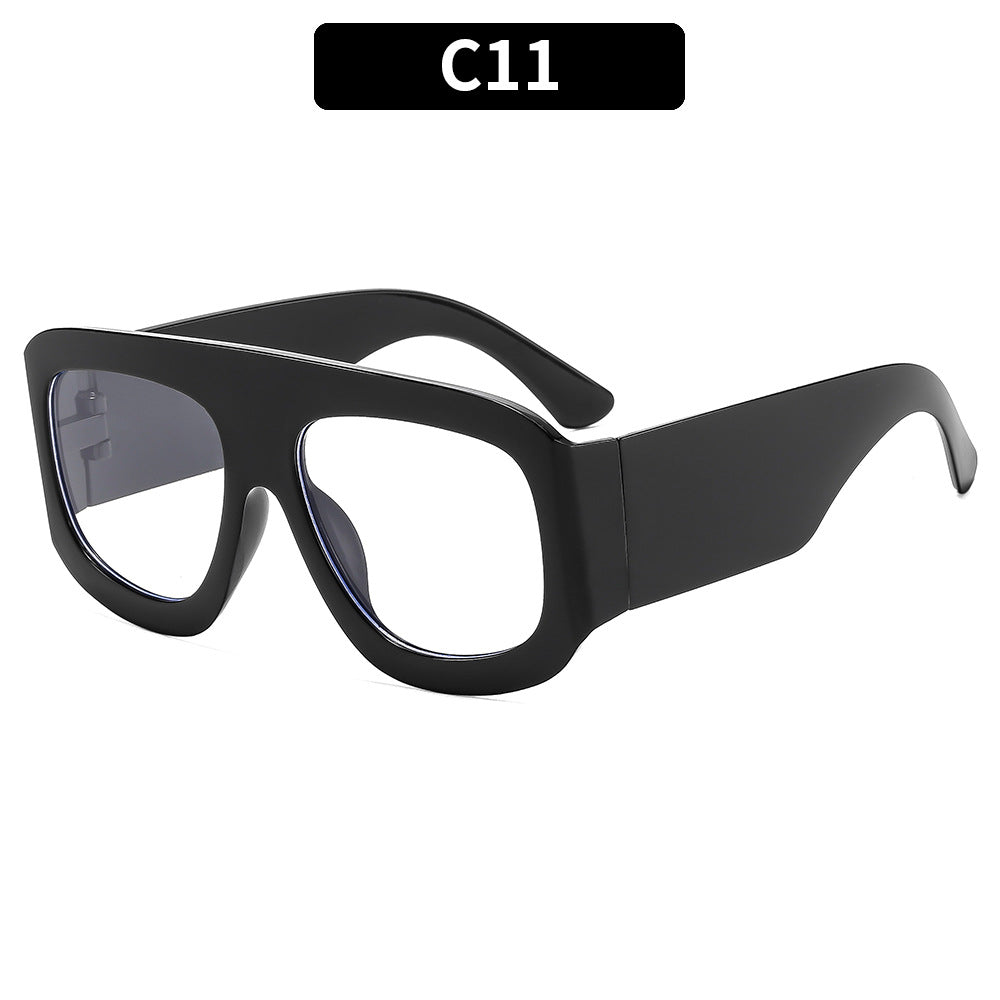 Chunky Oversized Square Shield Sunglasses - C11