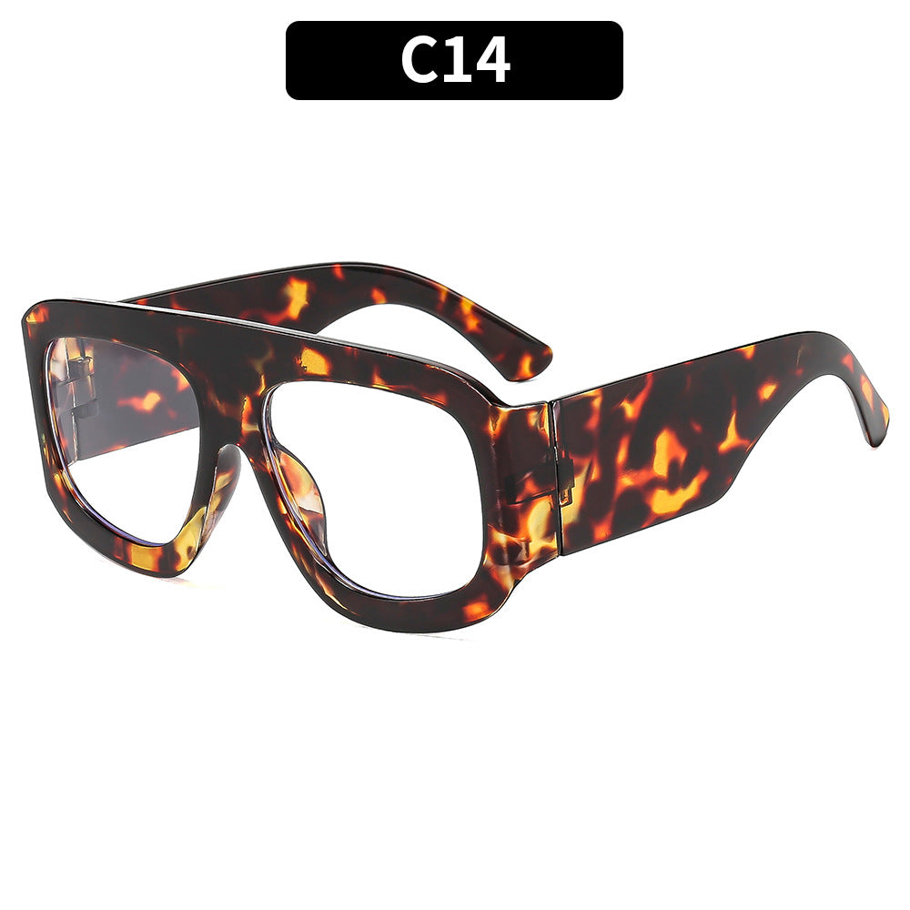 Chunky Oversized Square Shield Sunglasses - C14
