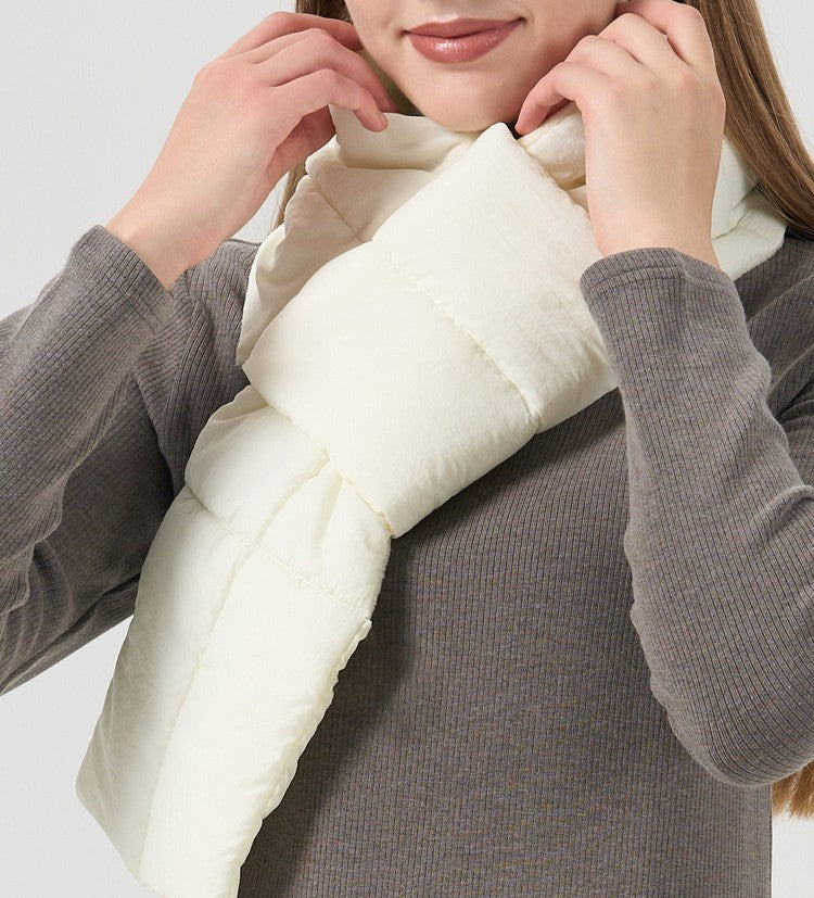 Minimalist Quilted Puffer Scarf