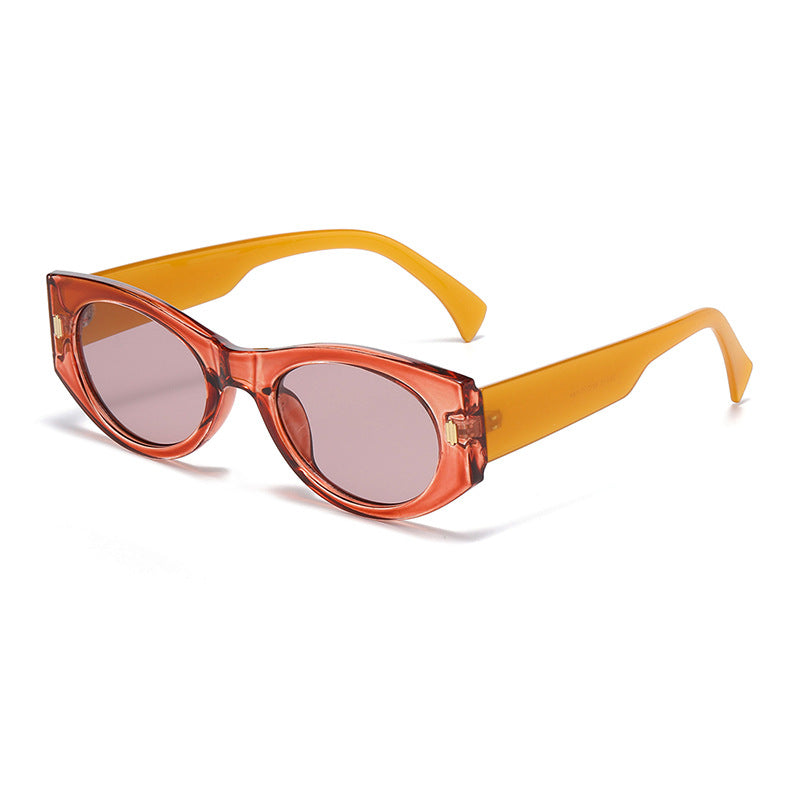 Chunky Oval Cat Eye Sunglasses - Color_5