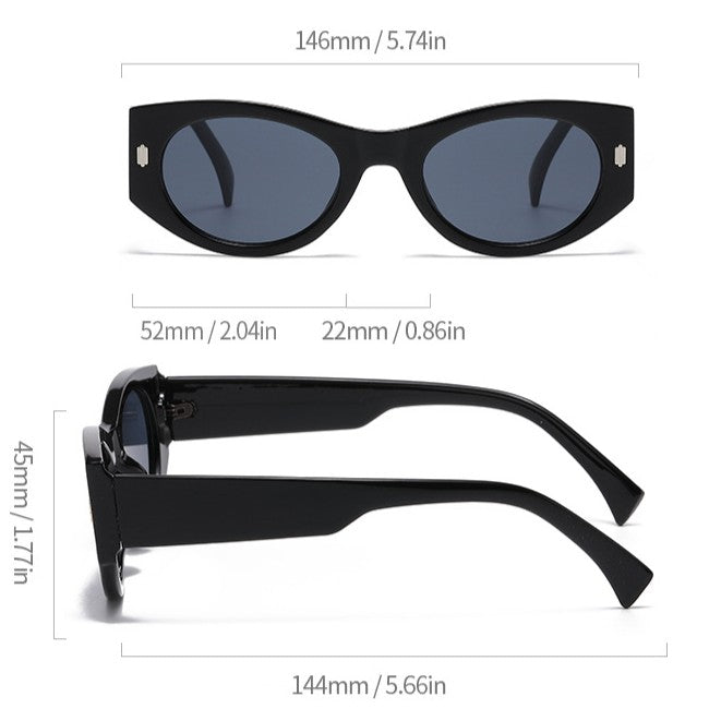 Chunky Oval Cat Eye Sunglasses - view 1