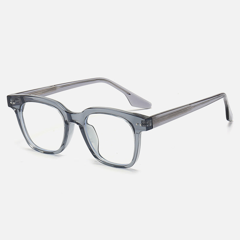 Rounded Square Acetate Look Glasses - Ash